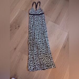 Banana Republic Brown and cream Patterned Maxi dress